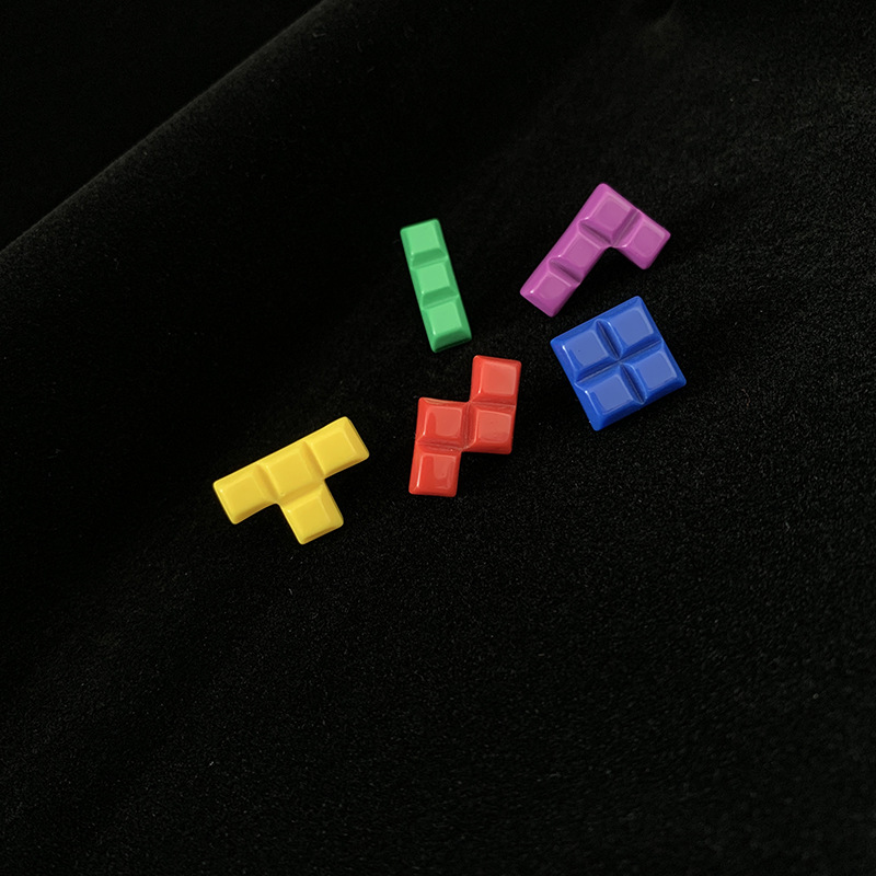 Gaming Accessories Retro - Tetris Block Resin Pins Retro Gaming