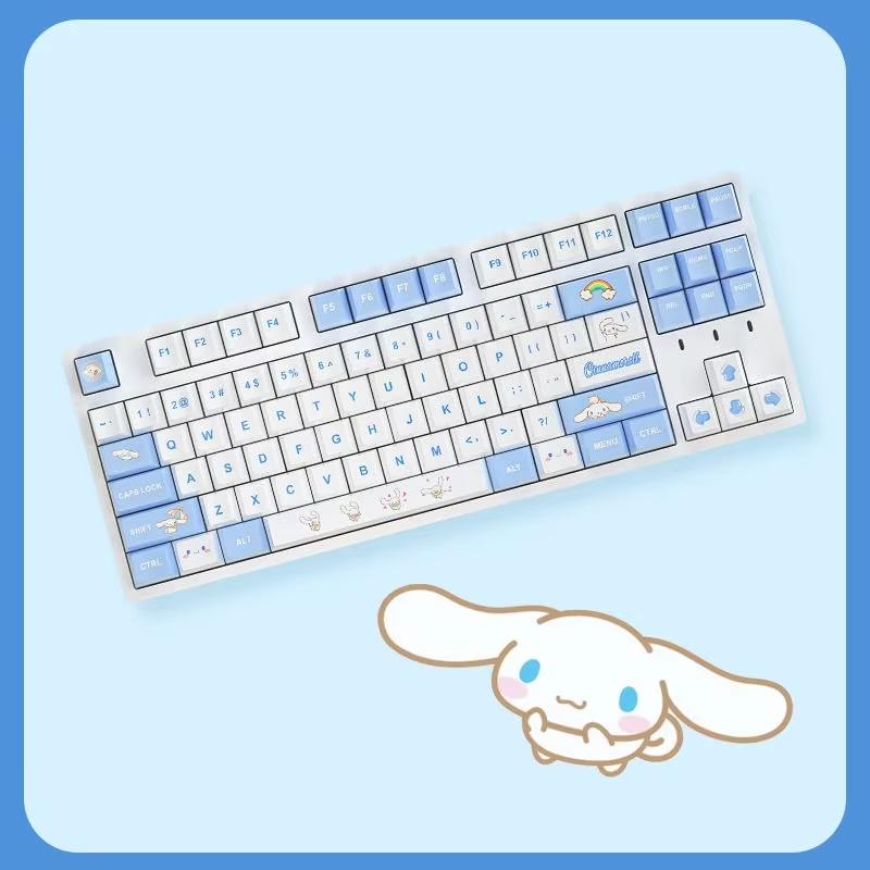 Gaming Accessories For Free Fire - Kawaii Sanrio Cinnamoroll Mechanical Keyboard, Pbt
