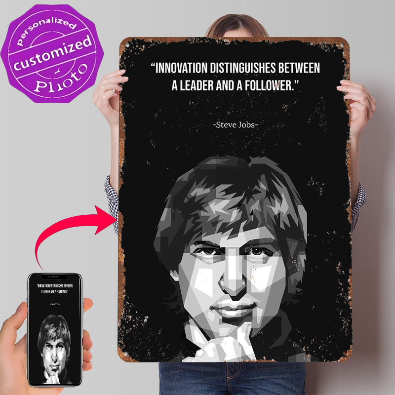 Gaming Accessories Europe - Steve Jobs WPAP Metal Poster Customized