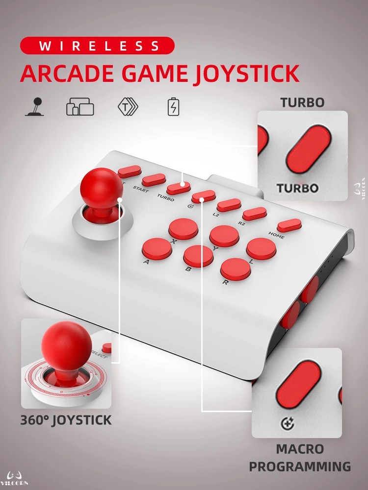 Gaming Accessories For Android - Arcade Joystick Wireless Gaming Controller for