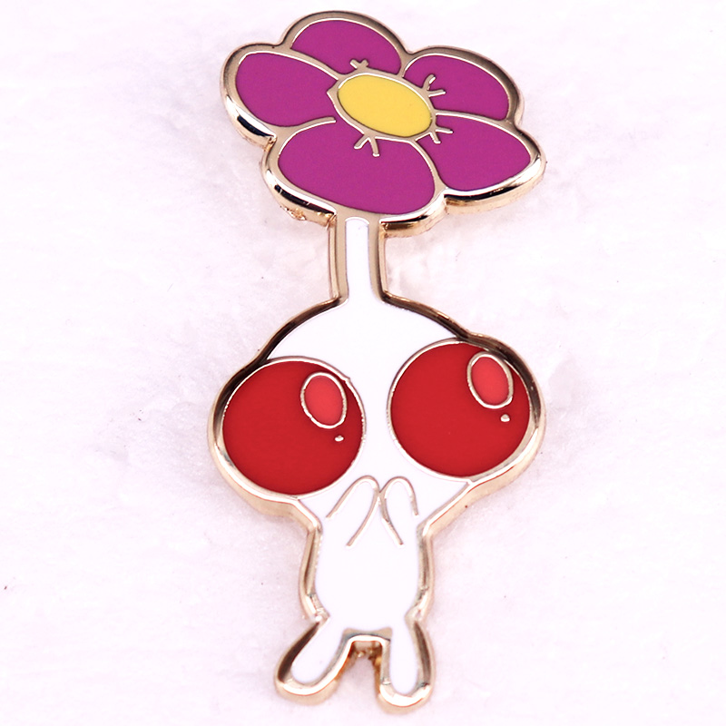 Gaming Accessories For Room - White Pikmmin Enamel Pin Cute Game