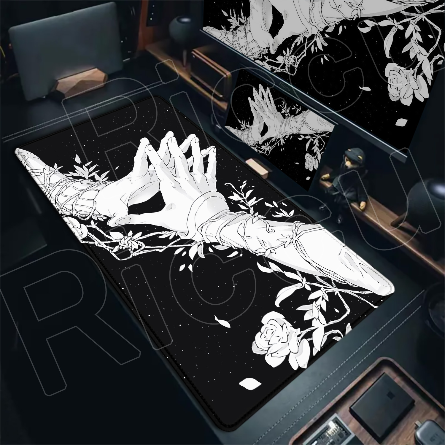 Gaming Accessories For Pc Setup - HD Large Black White XXL Gothic