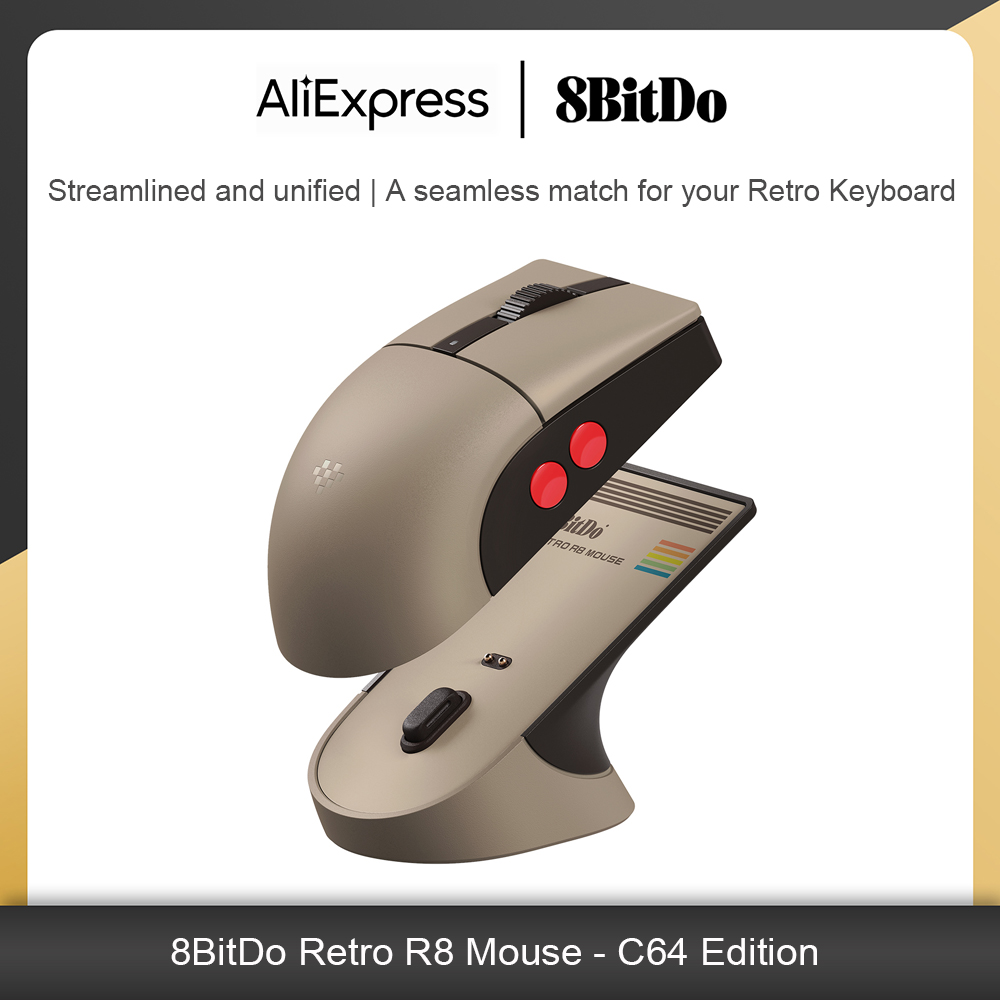 Gaming Accessories Retro - 8Bitdo Retro R8 Mouse with Charging