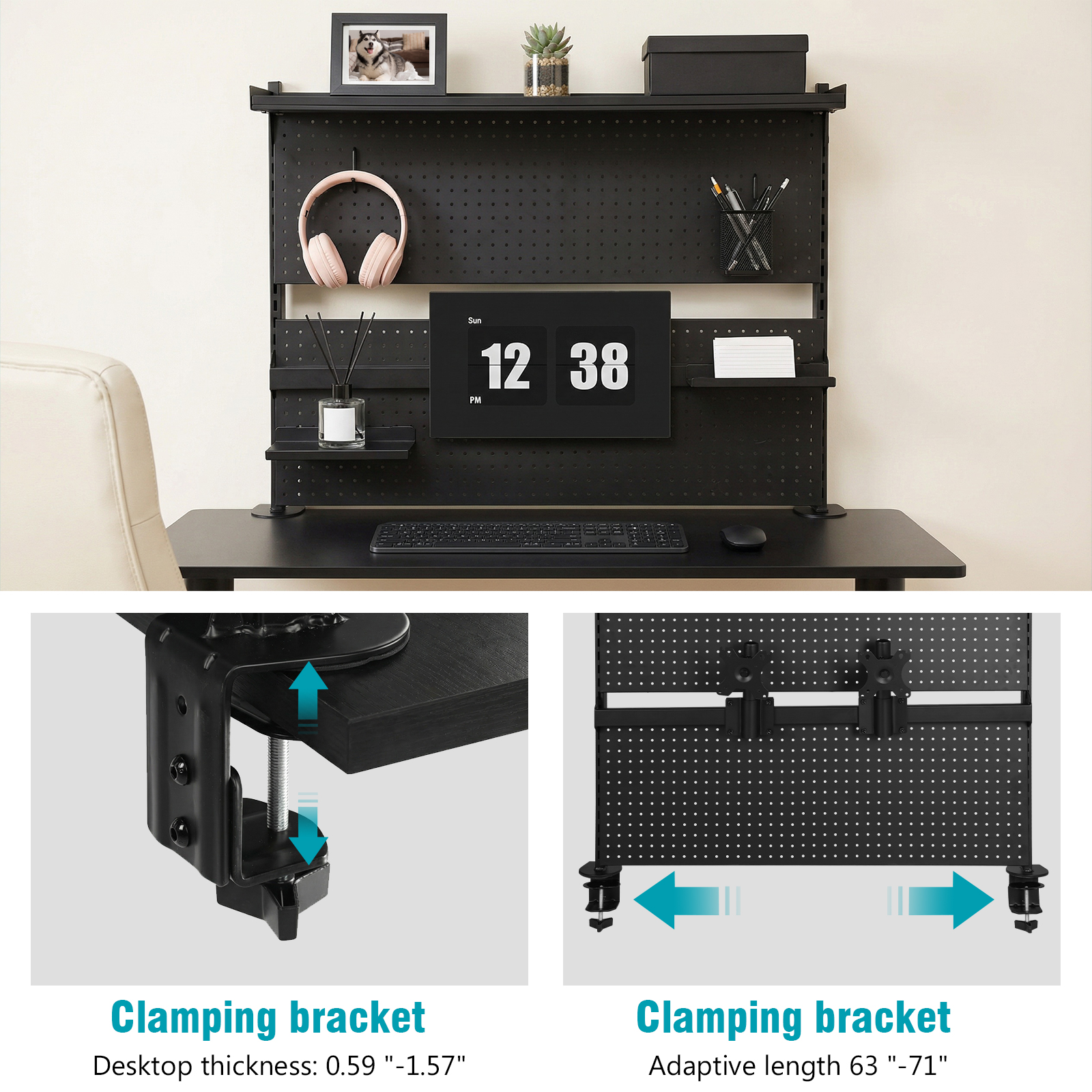 Desk Pegboard with Monitor Sta - Gaming Office Accessories recensie en prijs