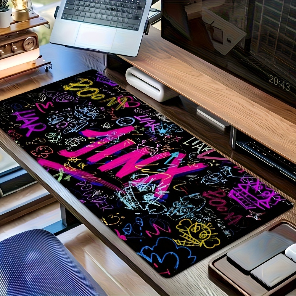Vibrant Doodle Text Gaming Mou - Gaming Accessories For Pc Setup recensie en prijs