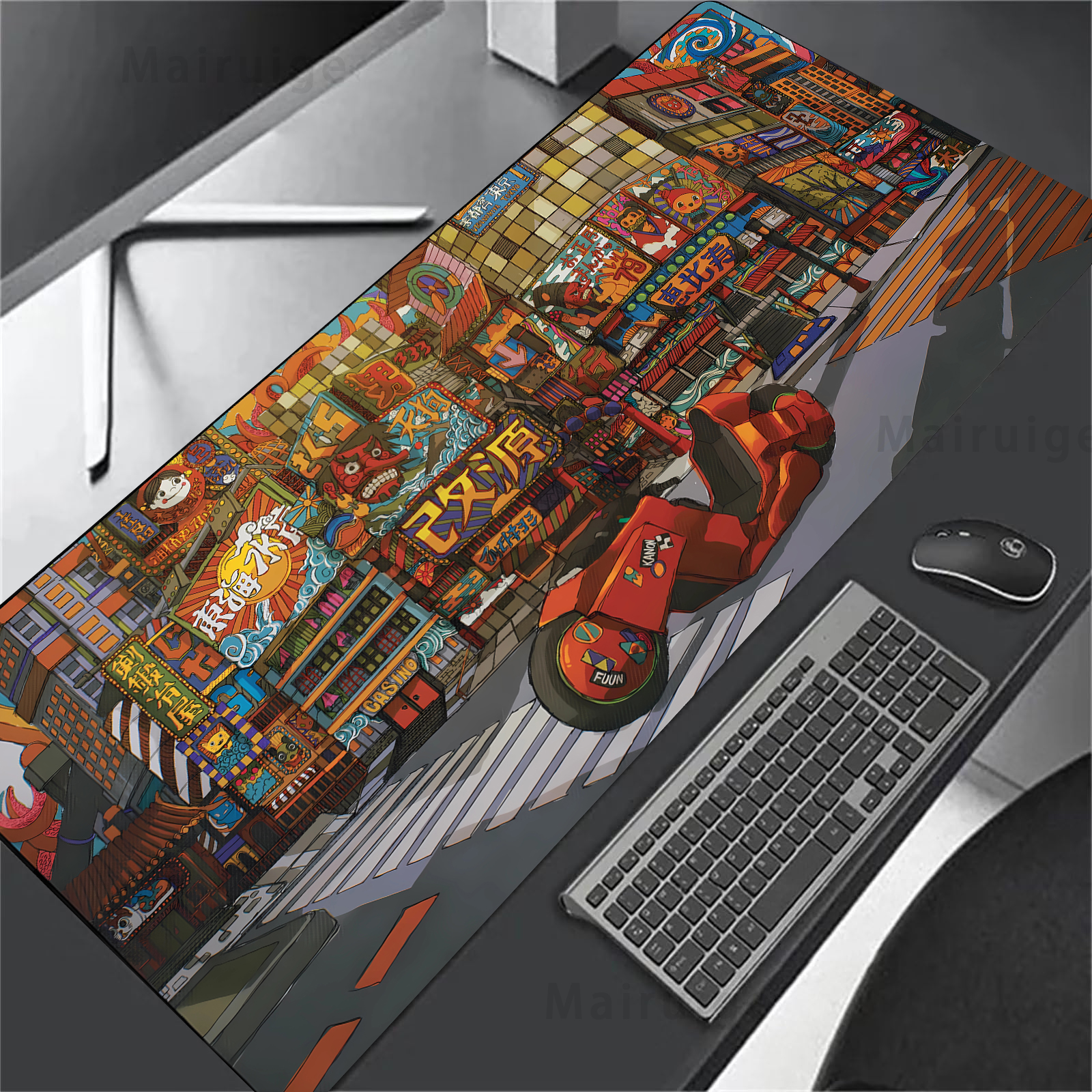 Large Mouse Pad Japanese Stree - Gaming Accessories For Pc Setup recensie en prijs
