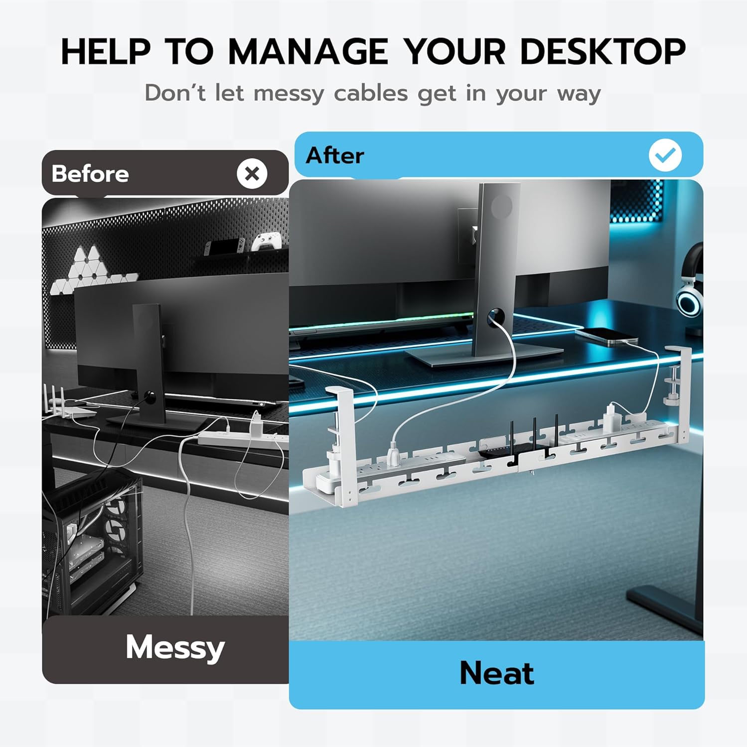 Extendable Under Desk Cable Ma - Gaming Office Accessories recensie en prijs