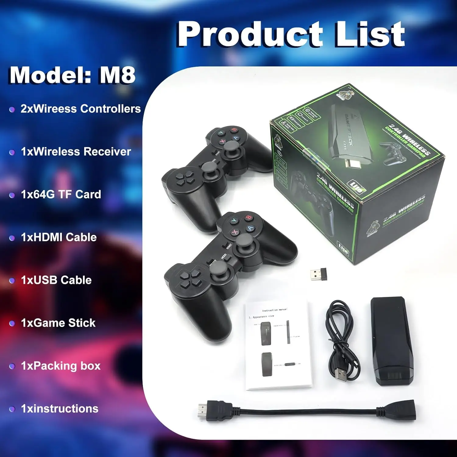 M8 Retro Gaming Stick with 9 S - Gaming Accessories Retro recensie en prijs