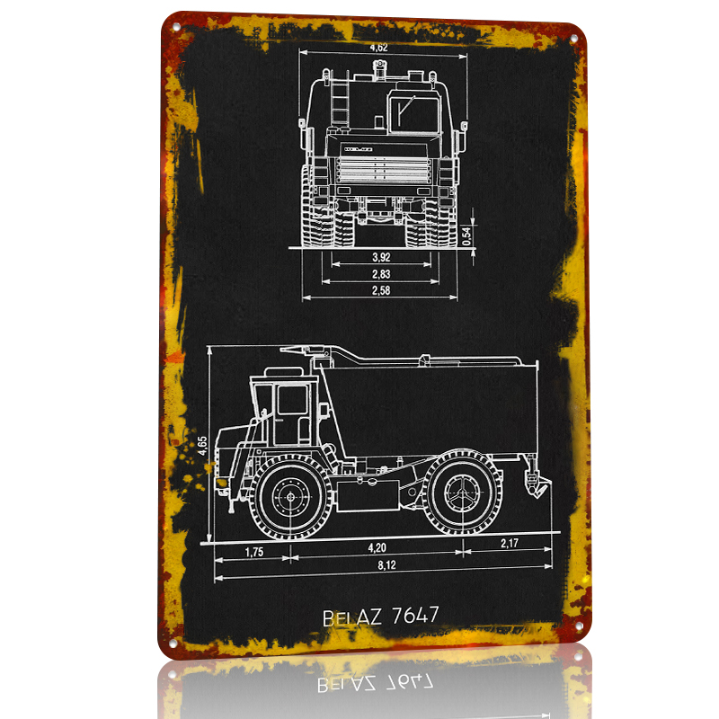 BelAZ 7647 Metal Poster Wall A - Gaming Accessories Retro recensie en prijs