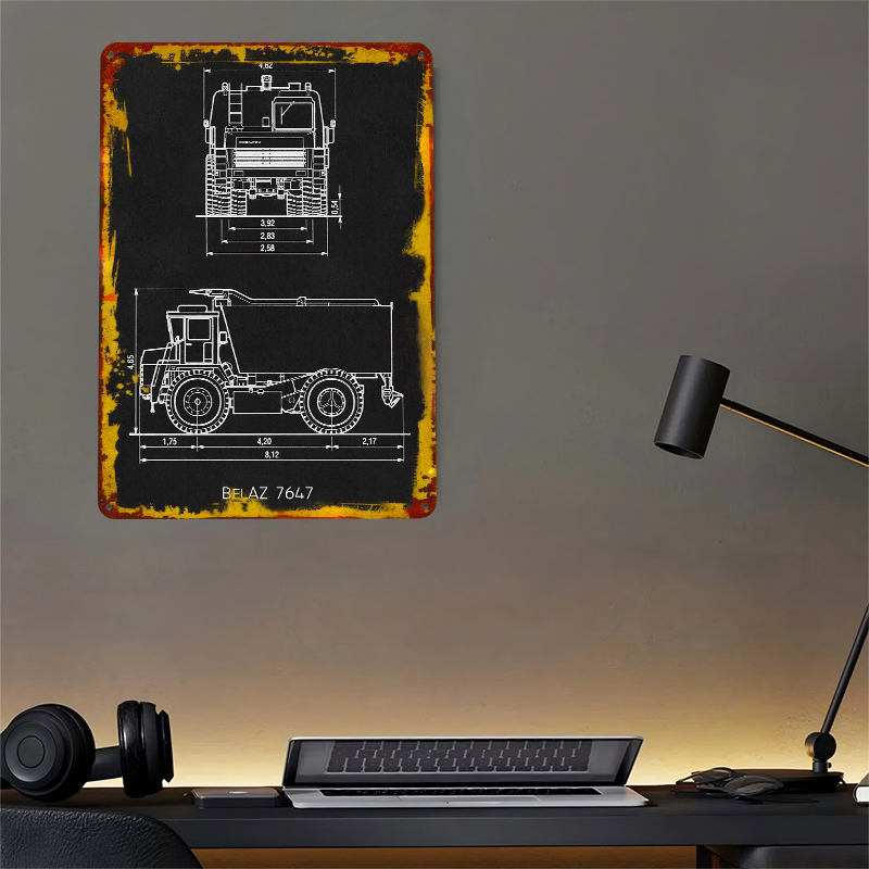 BelAZ 7647 Metal Poster Wall A - Gaming Accessories Retro recensie en prijs