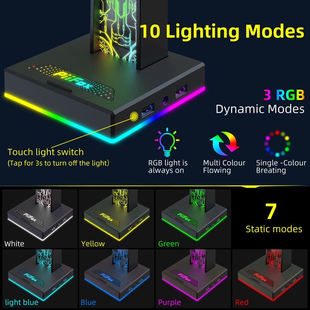 RGB Gaming Headphone Stand Dua - Gaming Accessories Deals recensie en prijs